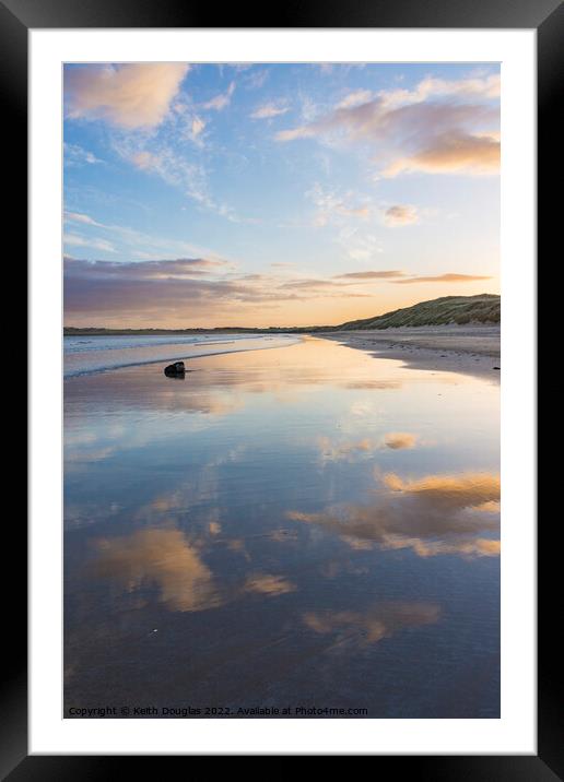 Dunnet Bay at Sunrise (portrait) Framed Mounted Print by Keith Douglas