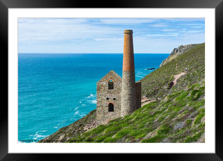 Wheal Coates Engine House (disused), Cornwall Framed Mounted Print by Keith Douglas