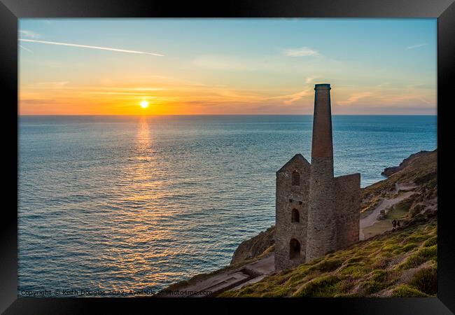 Wheal Coates Engine House, St Agnes, Cornwall Framed Print by Keith Douglas