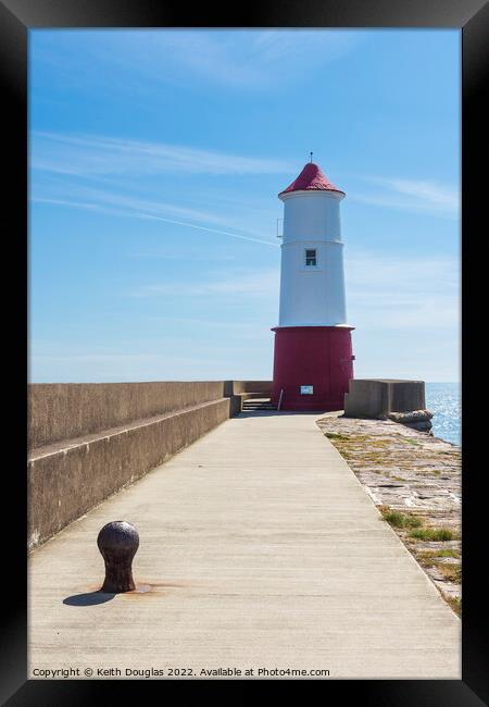 The Berwick Lighthouse Framed Print by Keith Douglas