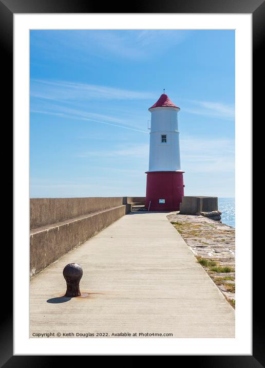 The Berwick Lighthouse Framed Mounted Print by Keith Douglas