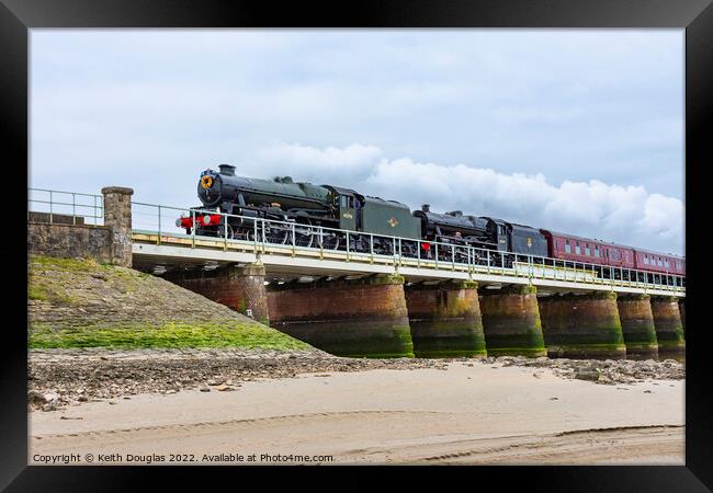 Double Steam on the Kent Viaduct, 27 April 2022 Framed Print by Keith Douglas