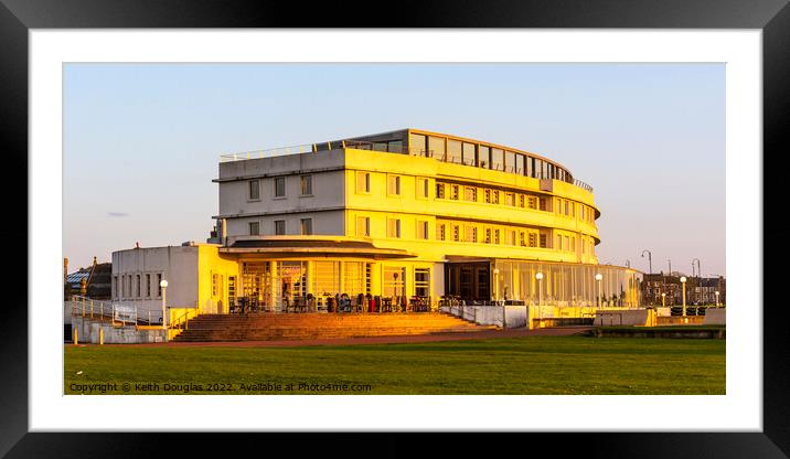 The Midland Hotel, Morecambe, at Sunset Framed Mounted Print by Keith Douglas