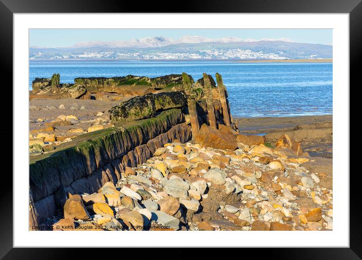 Hest Bank Jetty Reappears Framed Mounted Print by Keith Douglas