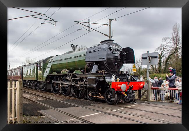 Flying Scotsman at Bolton le Sands Framed Print by Keith Douglas
