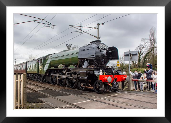 Flying Scotsman at Bolton le Sands Framed Mounted Print by Keith Douglas