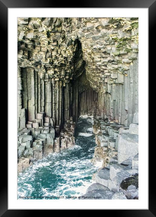 Inside Fingal's Cave, Staffa Framed Mounted Print by Keith Douglas