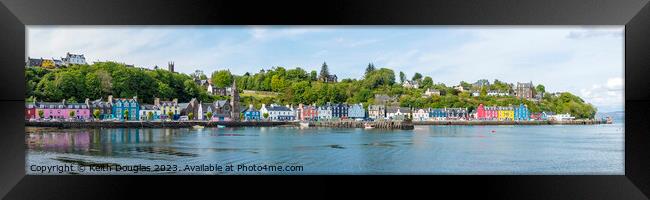 Charming Tobermory Harbour (Panorama) Framed Print by Keith Douglas
