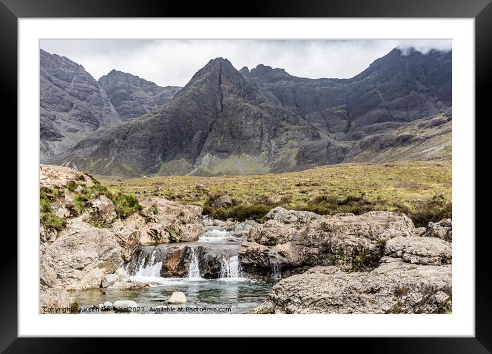 Waterfalls at the Fairy Pools, Skye, Scotland Framed Mounted Print by Keith Douglas