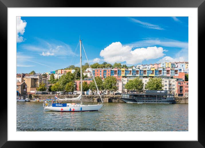 Boat in Bristol Floating Harbour Framed Mounted Print by Keith Douglas