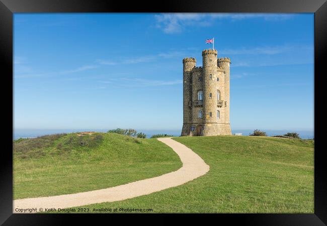 Broadway Tower - a landmark in the Cotswolds Framed Print by Keith Douglas