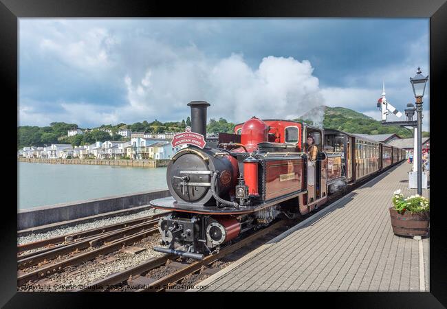 The steam engine, David Lloyd George at Porthmadog Framed Print by Keith Douglas