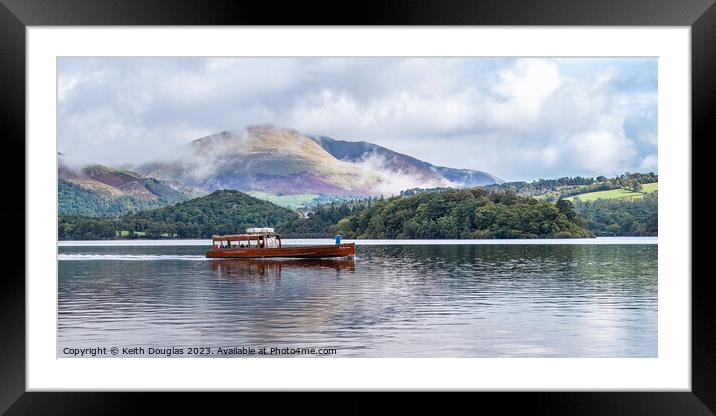 Boat on Derwent Water Framed Mounted Print by Keith Douglas