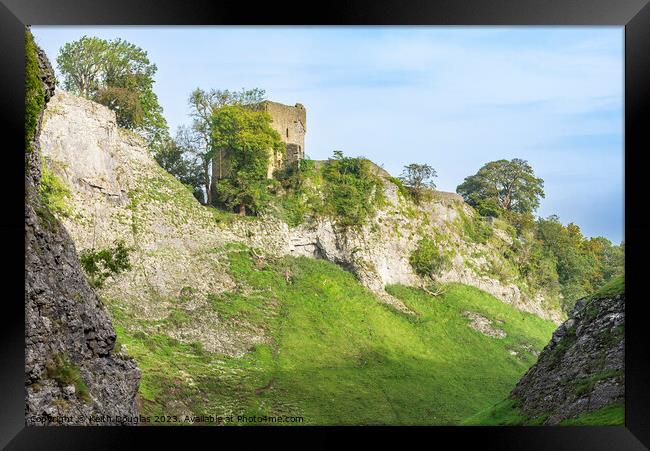 Peveril Castle near Castleton Framed Print by Keith Douglas