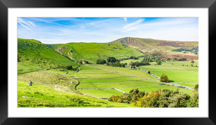 Hope Valley and Mam Tor Framed Mounted Print by Keith Douglas