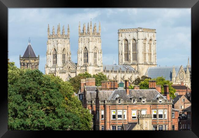 York Minster from the City Walls Framed Print by Keith Douglas
