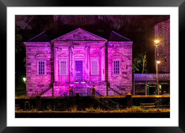 The Customs House in Purple Framed Mounted Print by Keith Douglas