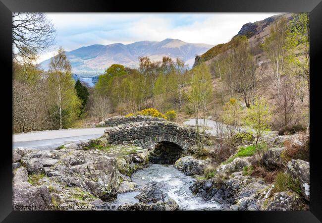 Ashness Bridge and the Skiddaw Fells Framed Print by Keith Douglas