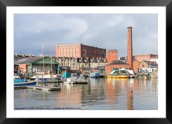 Underfall Yard, Bristol Floating Harbour Framed Mounted Print by Keith Douglas