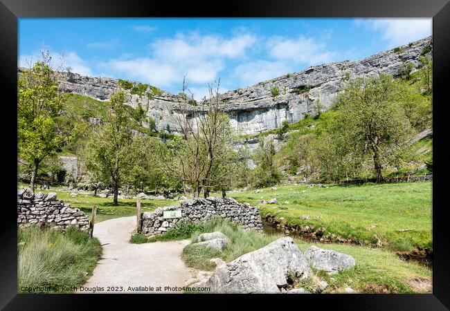 The path to Malham Cove Framed Print by Keith Douglas