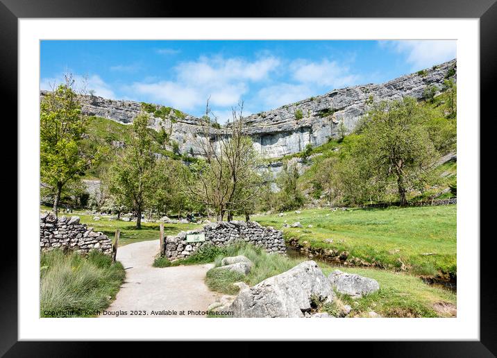 The path to Malham Cove Framed Mounted Print by Keith Douglas