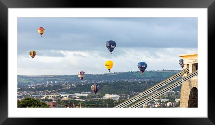 Hot Air Balloons over Clifton Framed Mounted Print by Keith Douglas