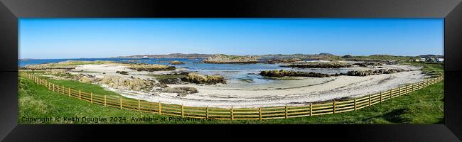 Panoramic View over to Iona Framed Print by Keith Douglas