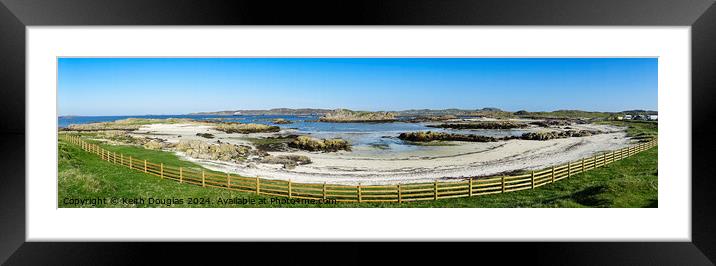 Panoramic View over to Iona Framed Mounted Print by Keith Douglas