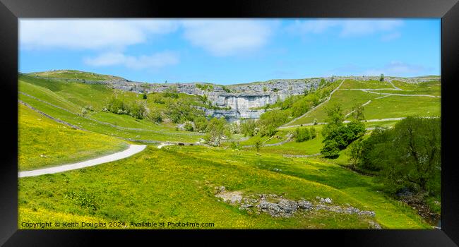 Malham Cove in the Yorkshire Dales Framed Print by Keith Douglas