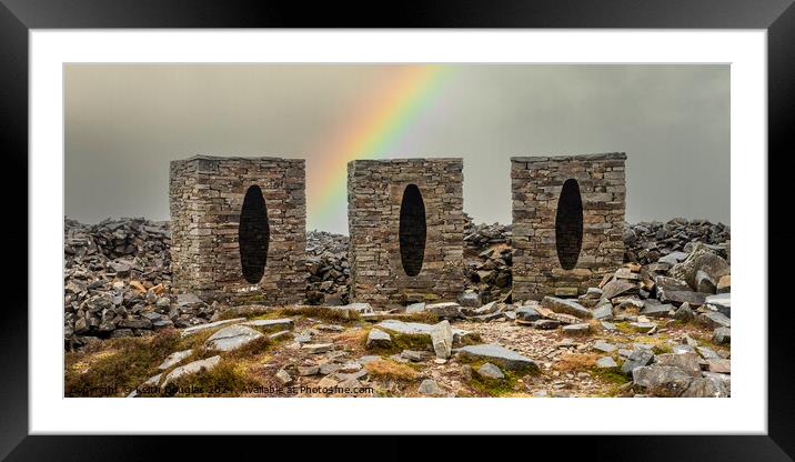 Rainbow on Clougha Pike Framed Mounted Print by Keith Douglas