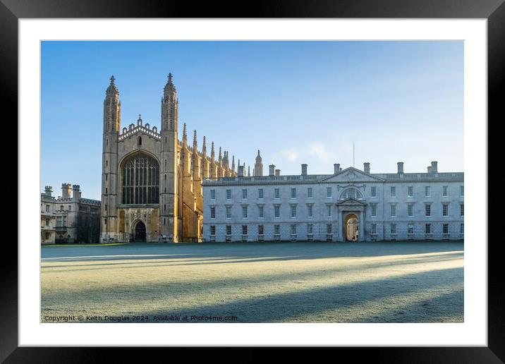 Kings College Cambridge in Winter Framed Mounted Print by Keith Douglas