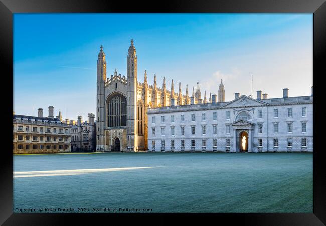 Kings College Cambridge in the early mornong Framed Print by Keith Douglas