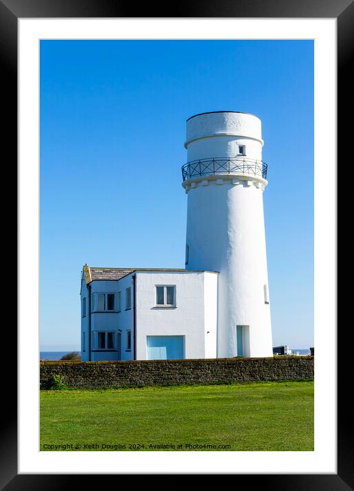 The Old Hunstanton Lighthouse Framed Mounted Print by Keith Douglas