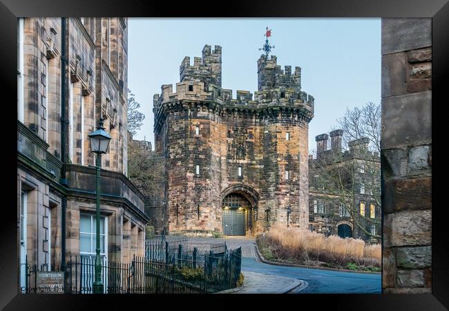 Lancaster Castle in the Winter Framed Print by Keith Douglas