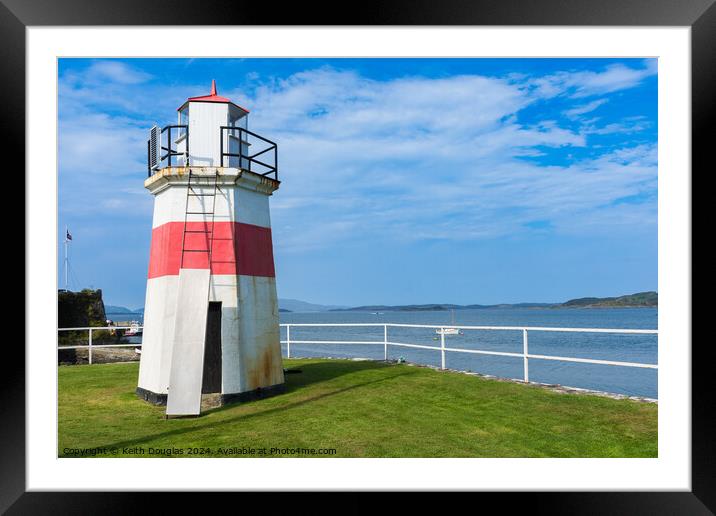 Crinan Lighthouse Framed Mounted Print by Keith Douglas