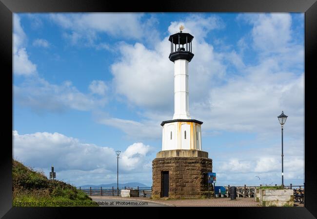 Maryport Lighthouse Framed Print by Keith Douglas