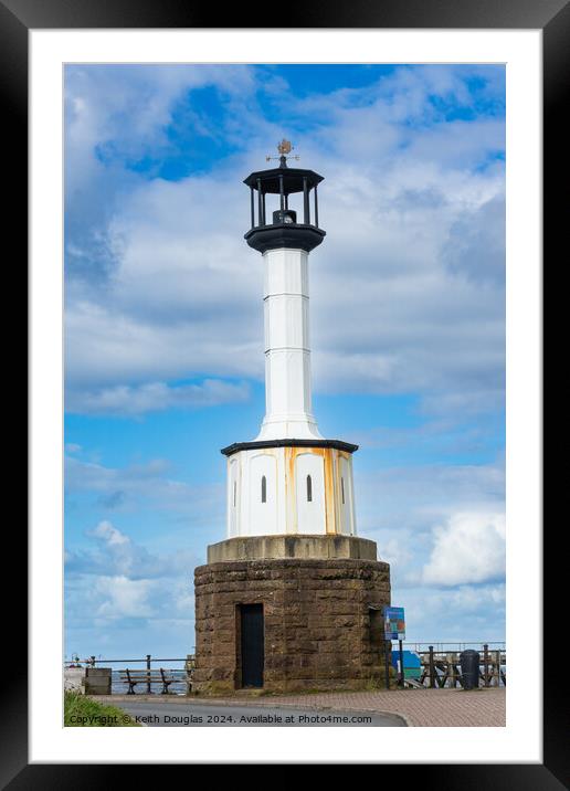 Maryport Lighthouse (portrait) Framed Mounted Print by Keith Douglas