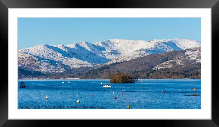 Snow covered Fairfield Horseshoe Framed Mounted Print by Keith Douglas
