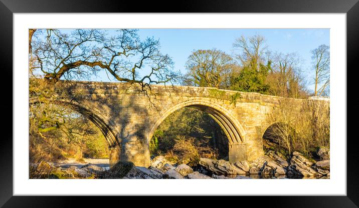Devils Bridge at Kirkby Lonsdale Framed Mounted Print by Keith Douglas