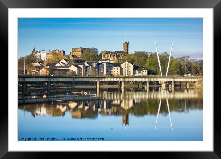City of Lancaster Skyline Framed Mounted Print by Keith Douglas