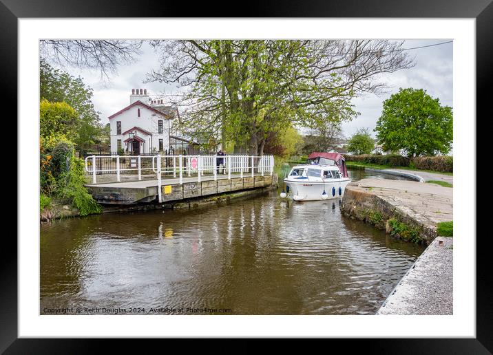 Lancaster Canal Swing Bridge Framed Mounted Print by Keith Douglas