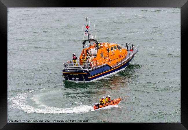 RNLI Rescue on Anglesey Framed Print by Keith Douglas