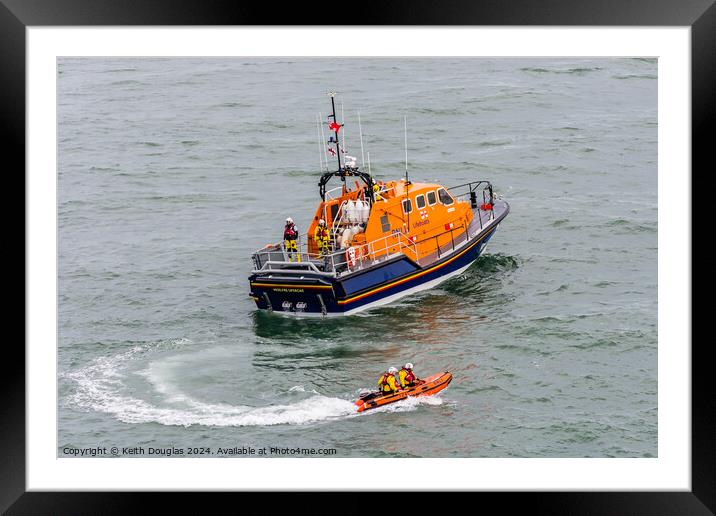 RNLI Rescue on Anglesey Framed Mounted Print by Keith Douglas