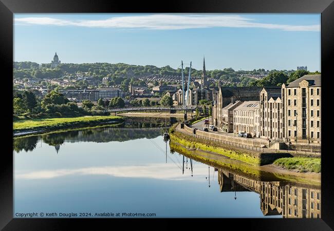 The City of Lancaster and the River Lune Framed Print by Keith Douglas