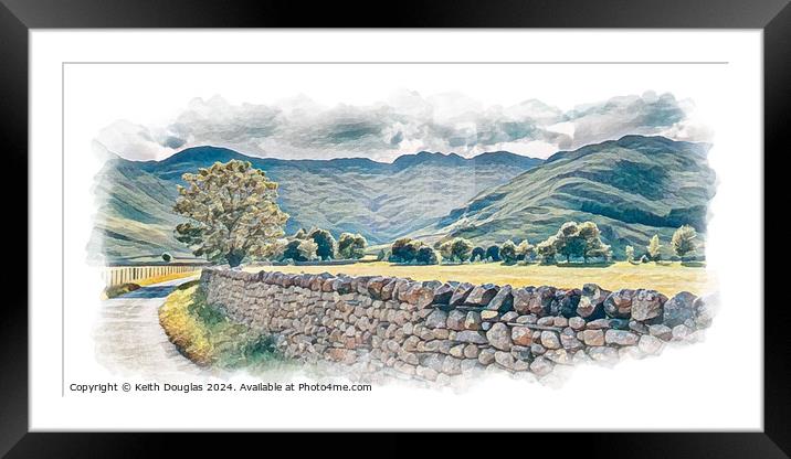 Great Langdale Framed Mounted Print by Keith Douglas