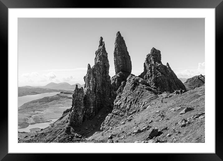 The Old Man of Storr (B/W) Framed Mounted Print by Keith Douglas