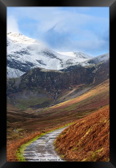 Coledale Miners Track and Force Crag Framed Print by Keith Douglas