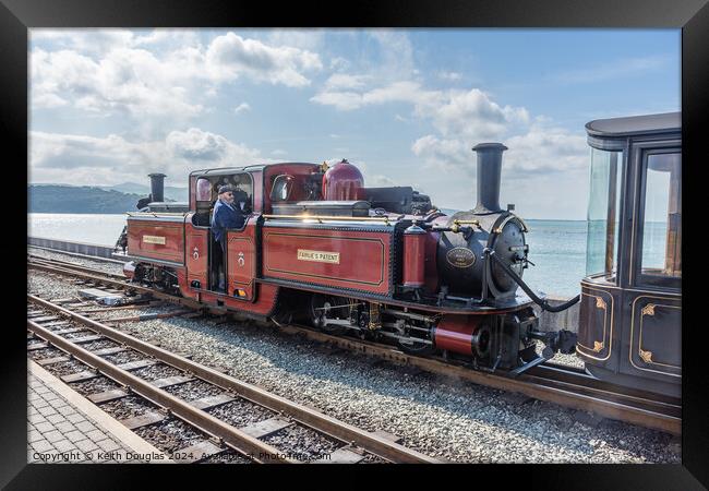 The steam engine, David Lloyd George at Porthmadog Framed Print by Keith Douglas