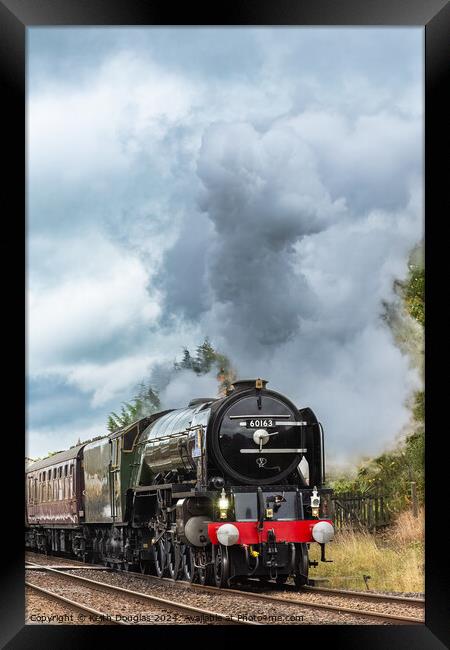 Tornado steam locomotive leaves Appleby Framed Print by Keith Douglas