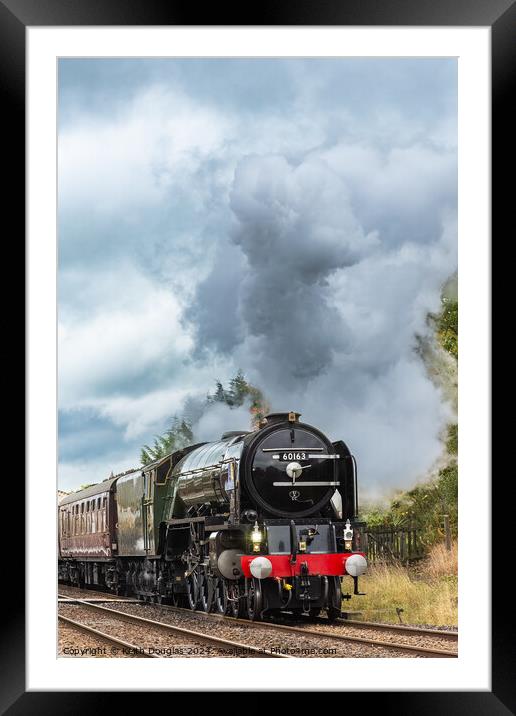 Tornado steam locomotive leaves Appleby Framed Mounted Print by Keith Douglas